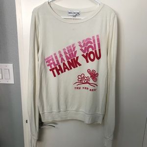 NWT Wildfox Thank You sweatshirt