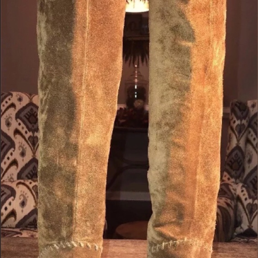 SOLD Barbara Bui Carmel Thigh High suede boots 7.5 - Picture 5 of 8