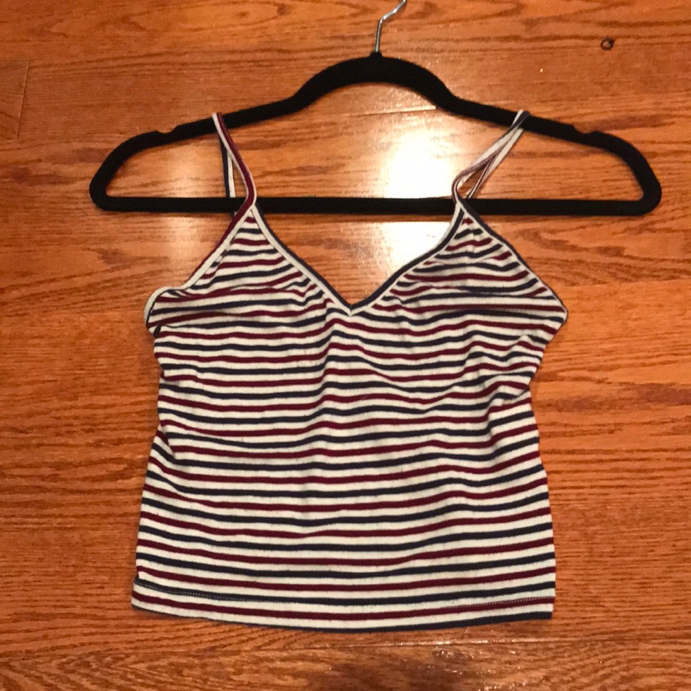 Brandy Melville red white and blue crop