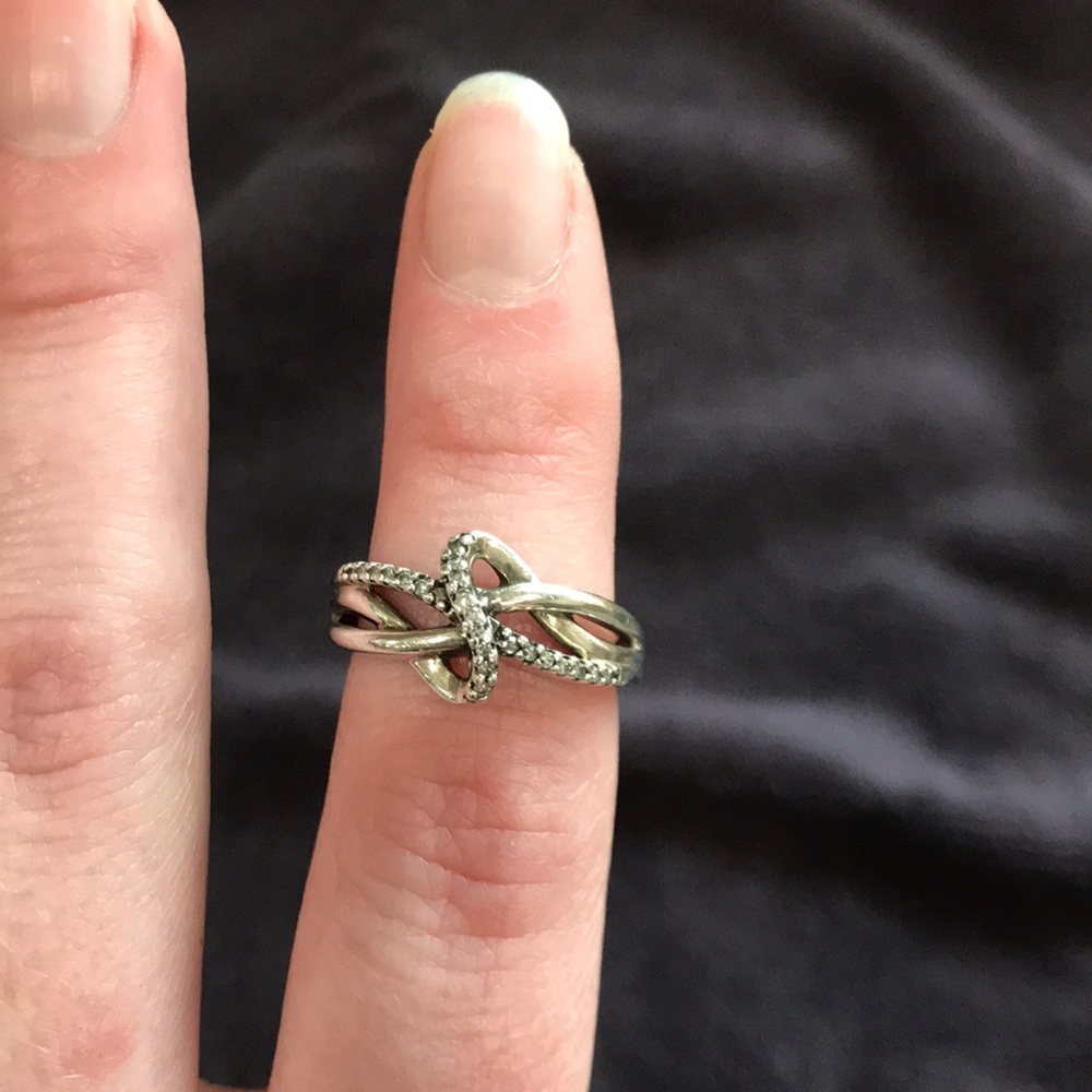 Diamond and Sterling Silver size 6.5 Ring