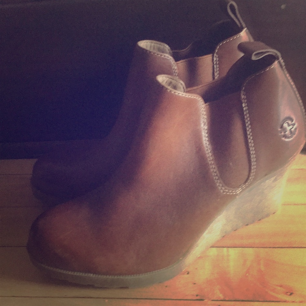 Dr martens leather wedges