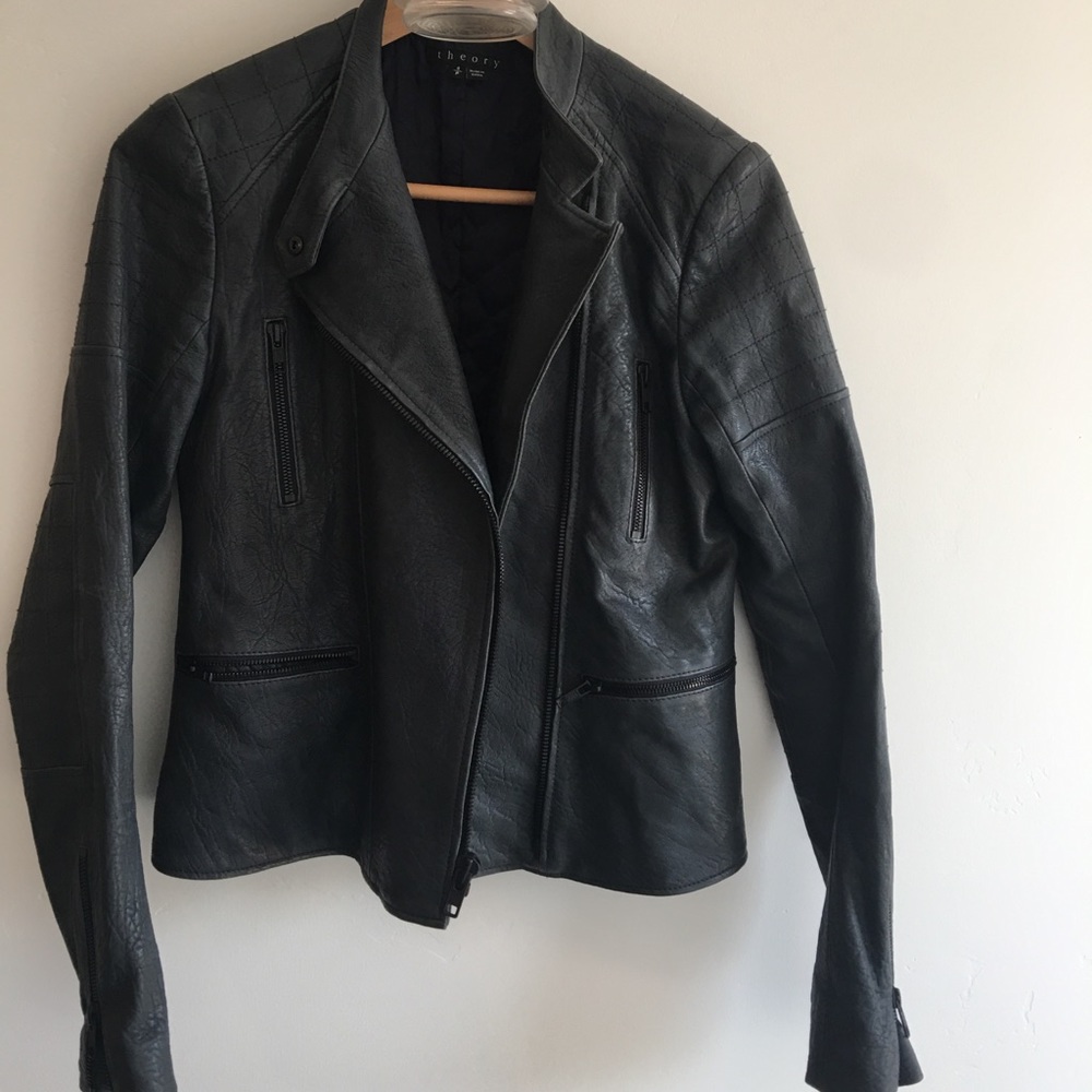 Theory Leather Moto Jacket