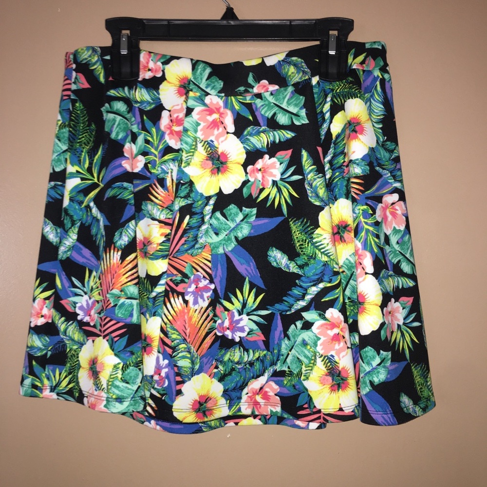 Flower print Skater Skirt