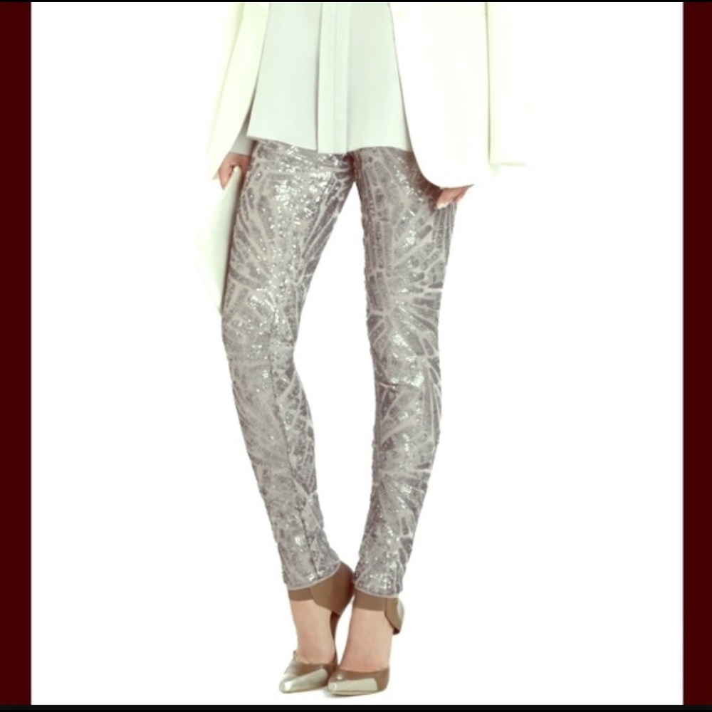 BCBGMaxazria Selby Sequin Glacier Combo Leggings