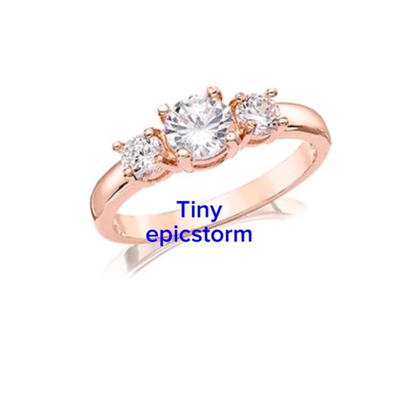 NWT MEGHAN MARKLE Three Stone Tiny Engagement Ring - Picture 2 of 3