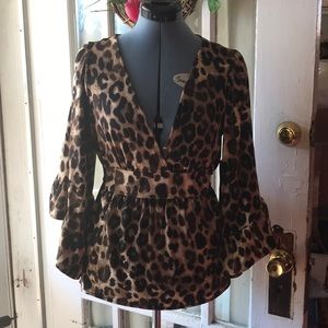 Leopard Print Betsey Johnson Top