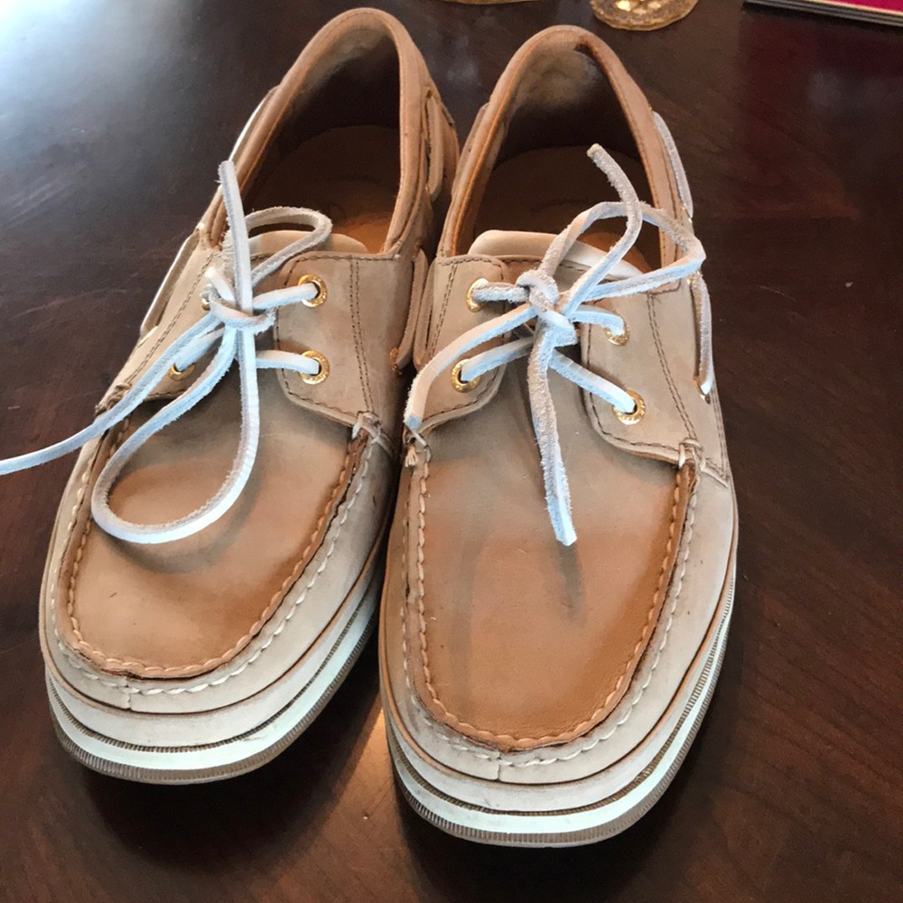 Tan Sperry Topsiders Mens 9M