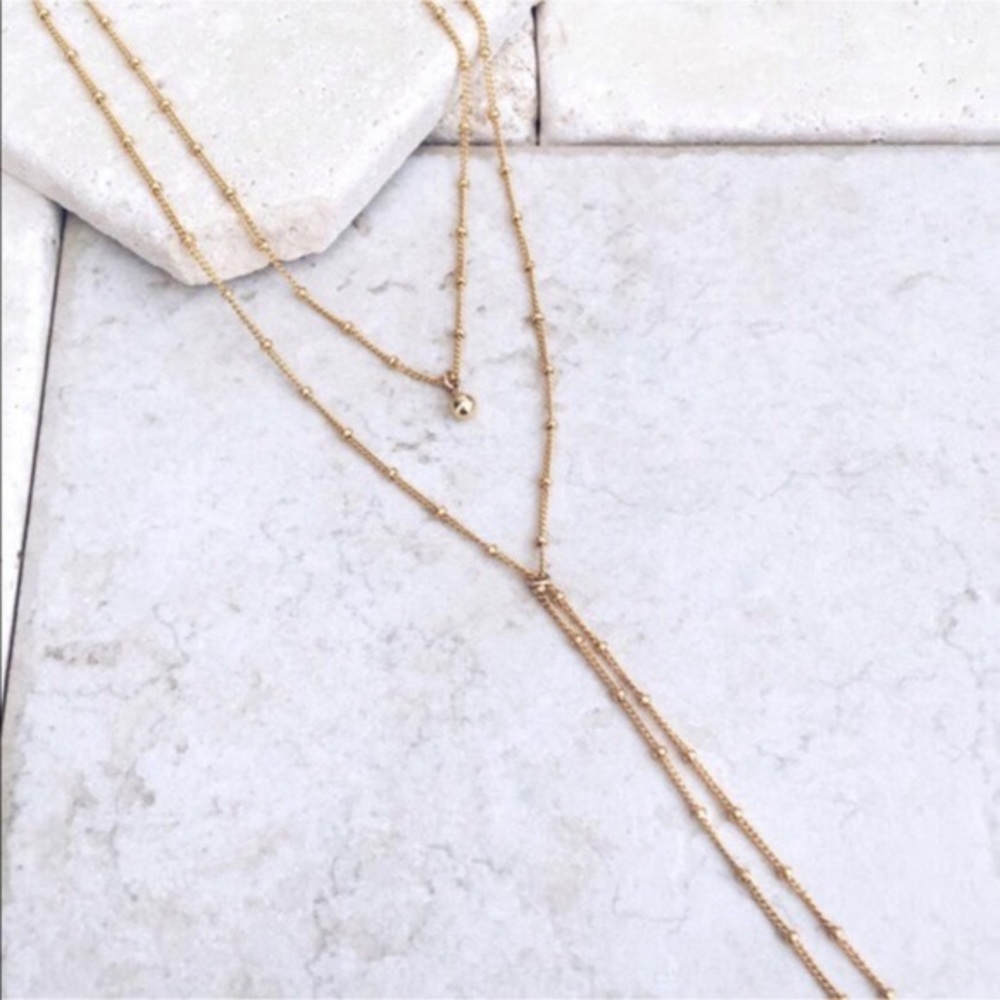 Layered Gold Necklace - Picture 2 of 2