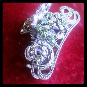 Jeweled hair claw clip