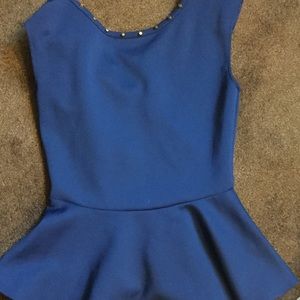 Blue dressy tank top
