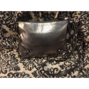 Metallic Silver Michael Kors Crossbody Bag