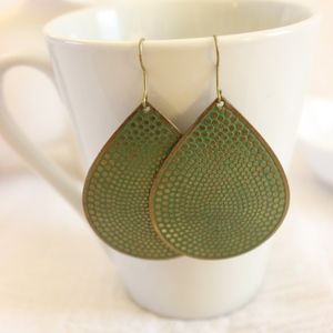 Brass Teardrop Earrings