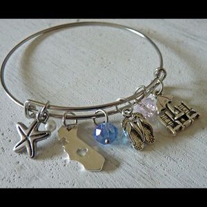 New California girl beach theme charm bracelet