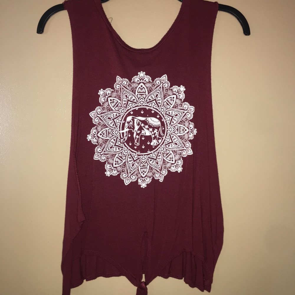 Maroon Crop Top