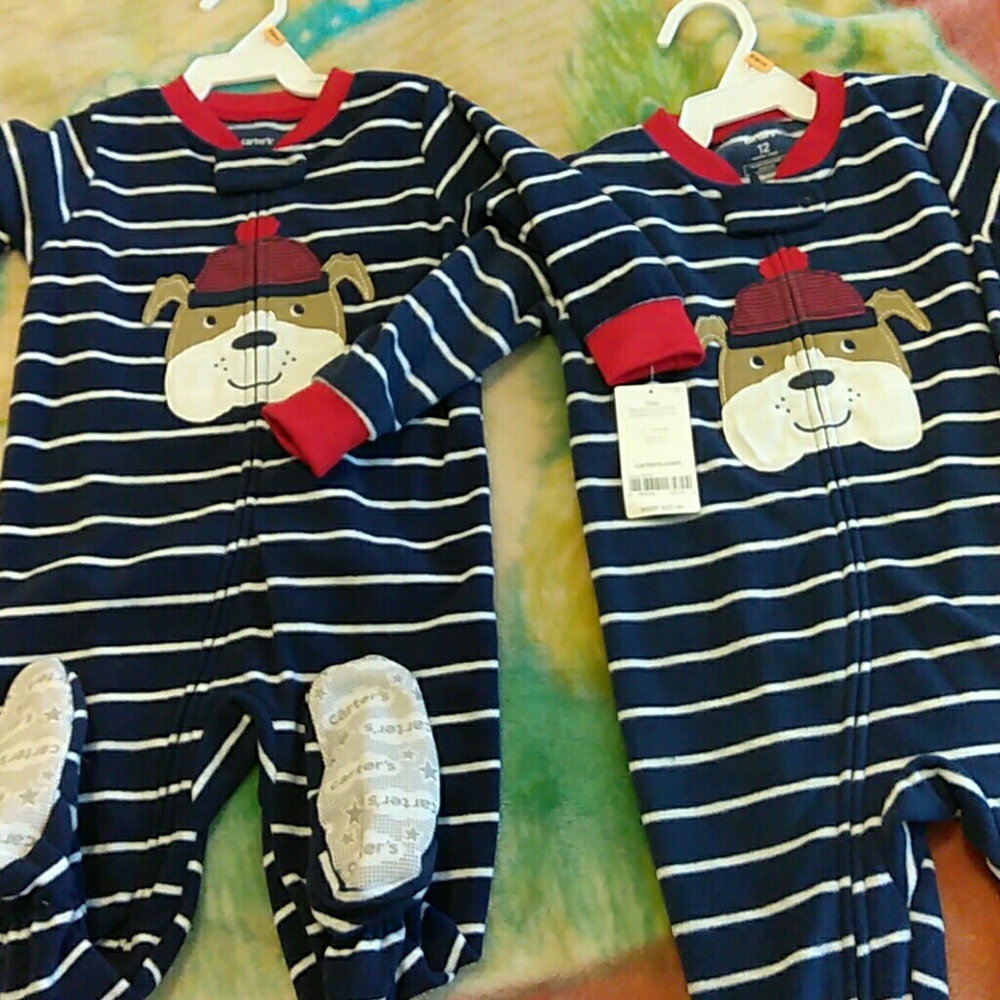 Twins. Carter onsie pajamas