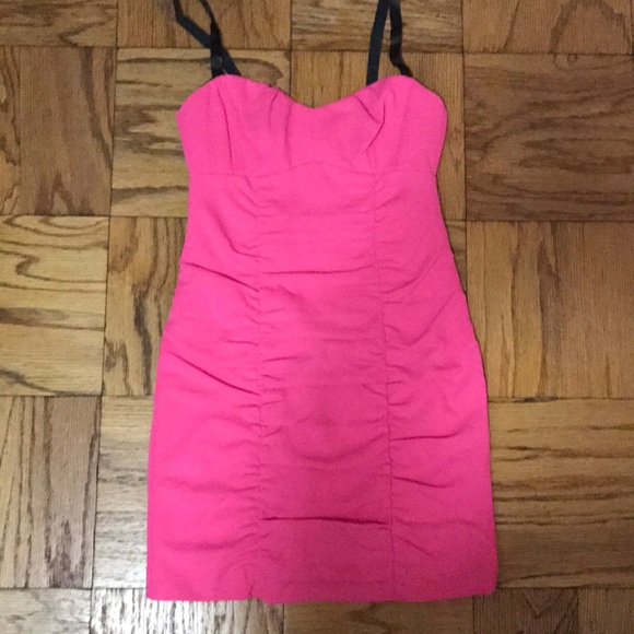 NWOT Nanette Lepore Hot Pink Dress - Picture 1 of 5