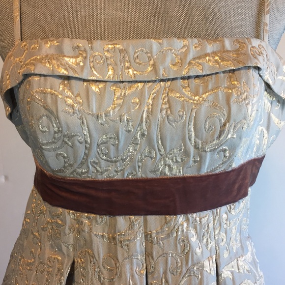 SHOW STOPPER. Beautiful gold and brown H&M dress - Picture 2 of 7