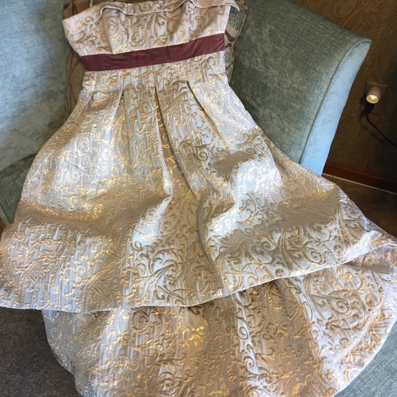 SHOW STOPPER. Beautiful gold and brown H&M dress - Picture 4 of 7