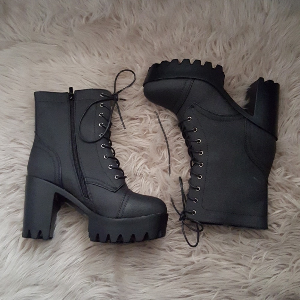 Lace up booties