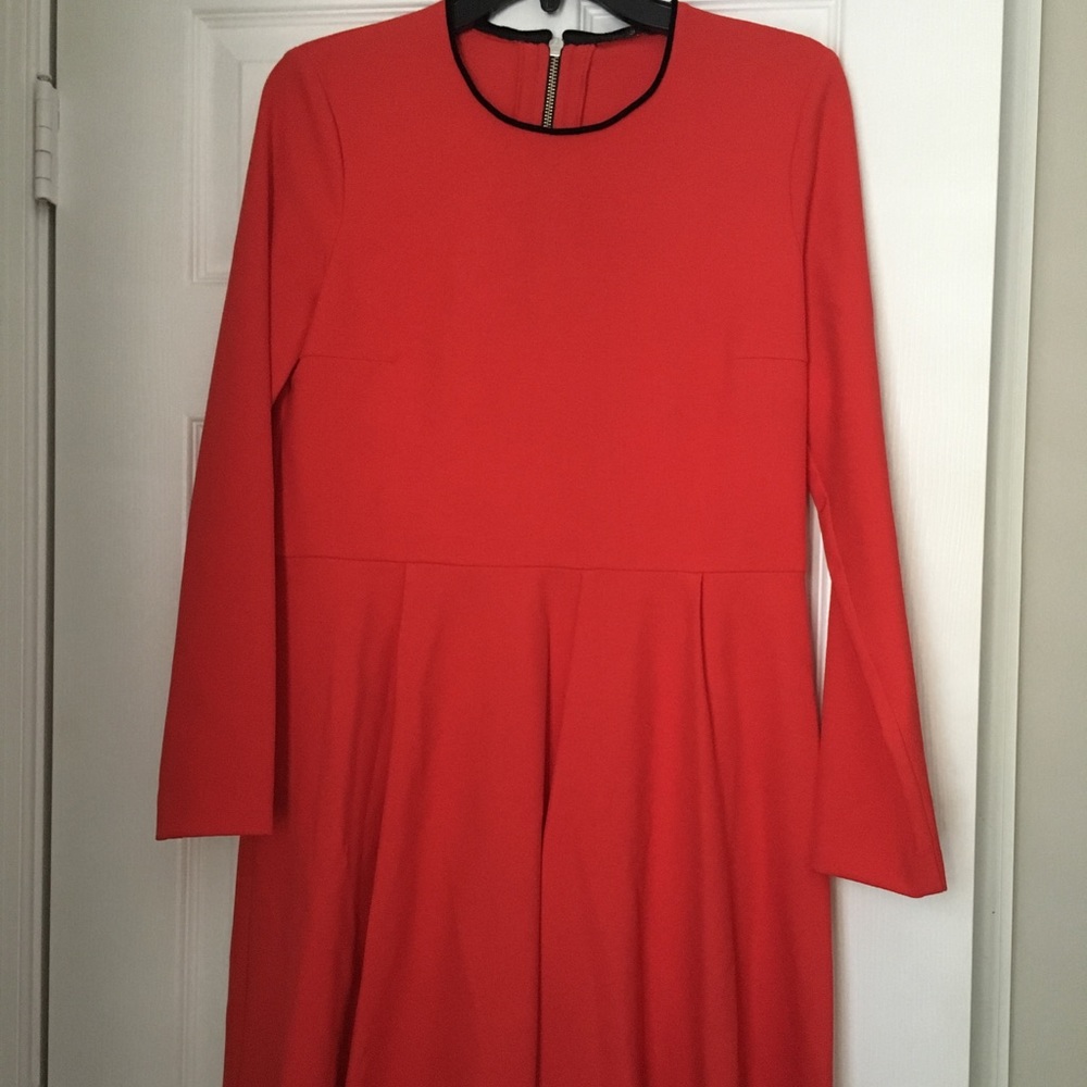 Red Maje flare sleeves dress