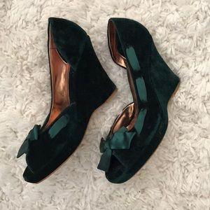 Jeffrey Campbell Green Velvet Heels