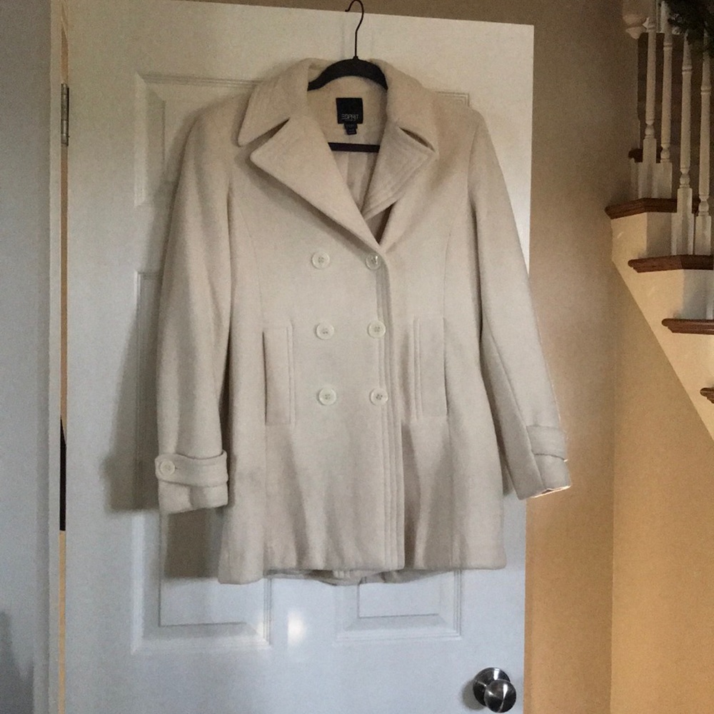 ESPIRIT ivory wool coat