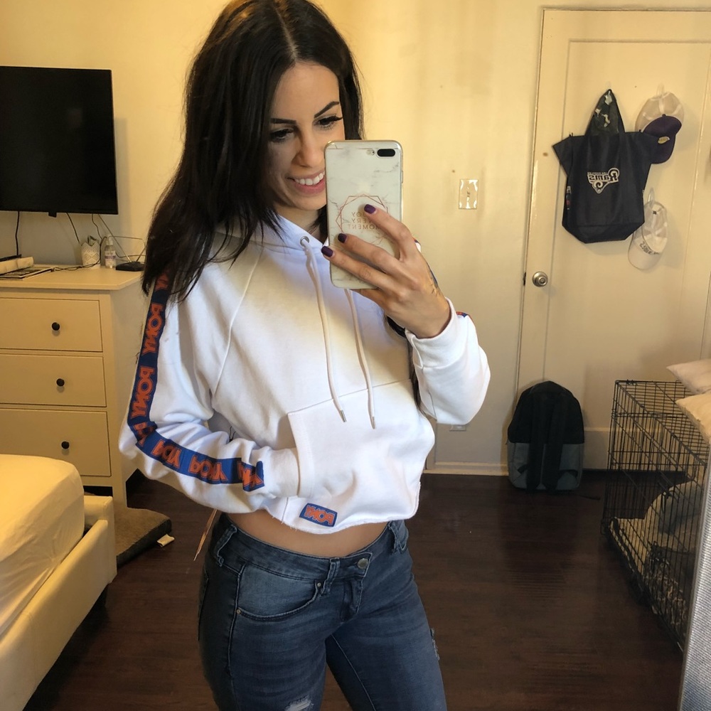 Pony cropped hoodie