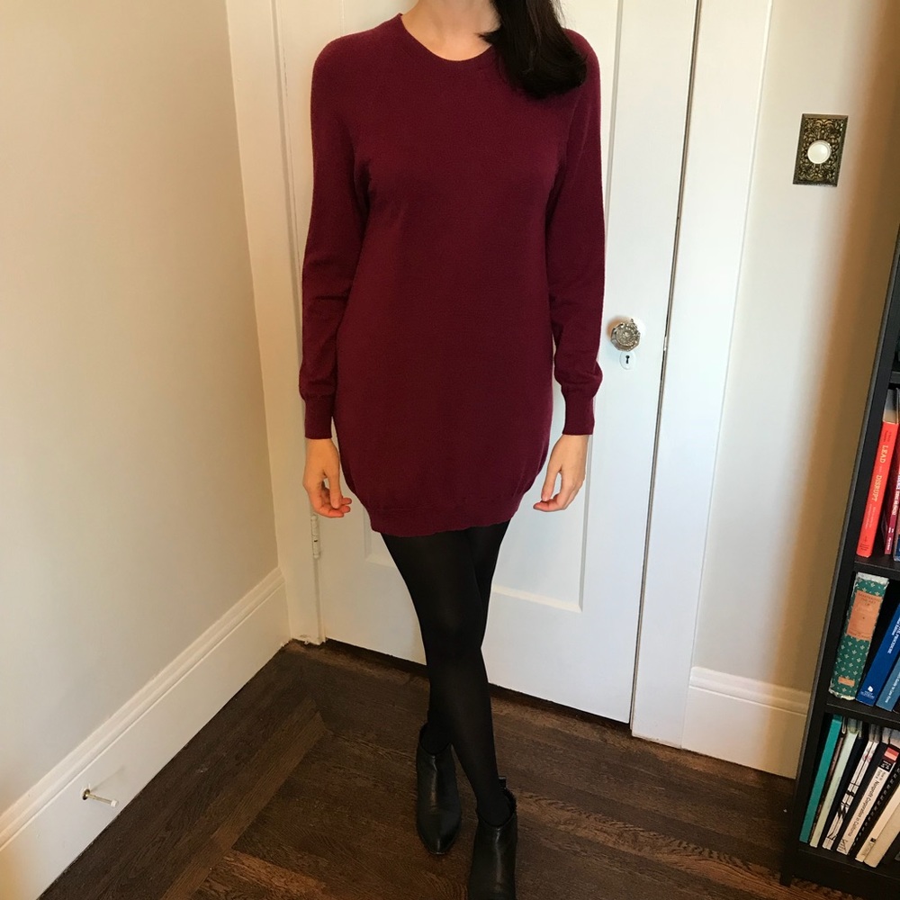 3.1 Phillip Lim Burgundy dress with side pockets.