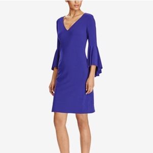 Lauren Ralph Lauren Flounce-sleeve Jersey Dress
