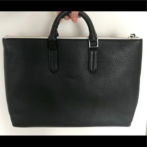 Uri Minkoff Black Leather Briefcase