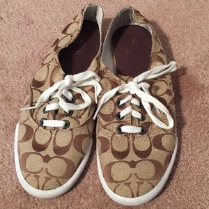 Authentic coach tie lace sneakers