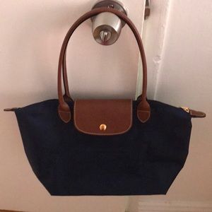 Authentic Longchamp Le Pliage tote, Navy blue