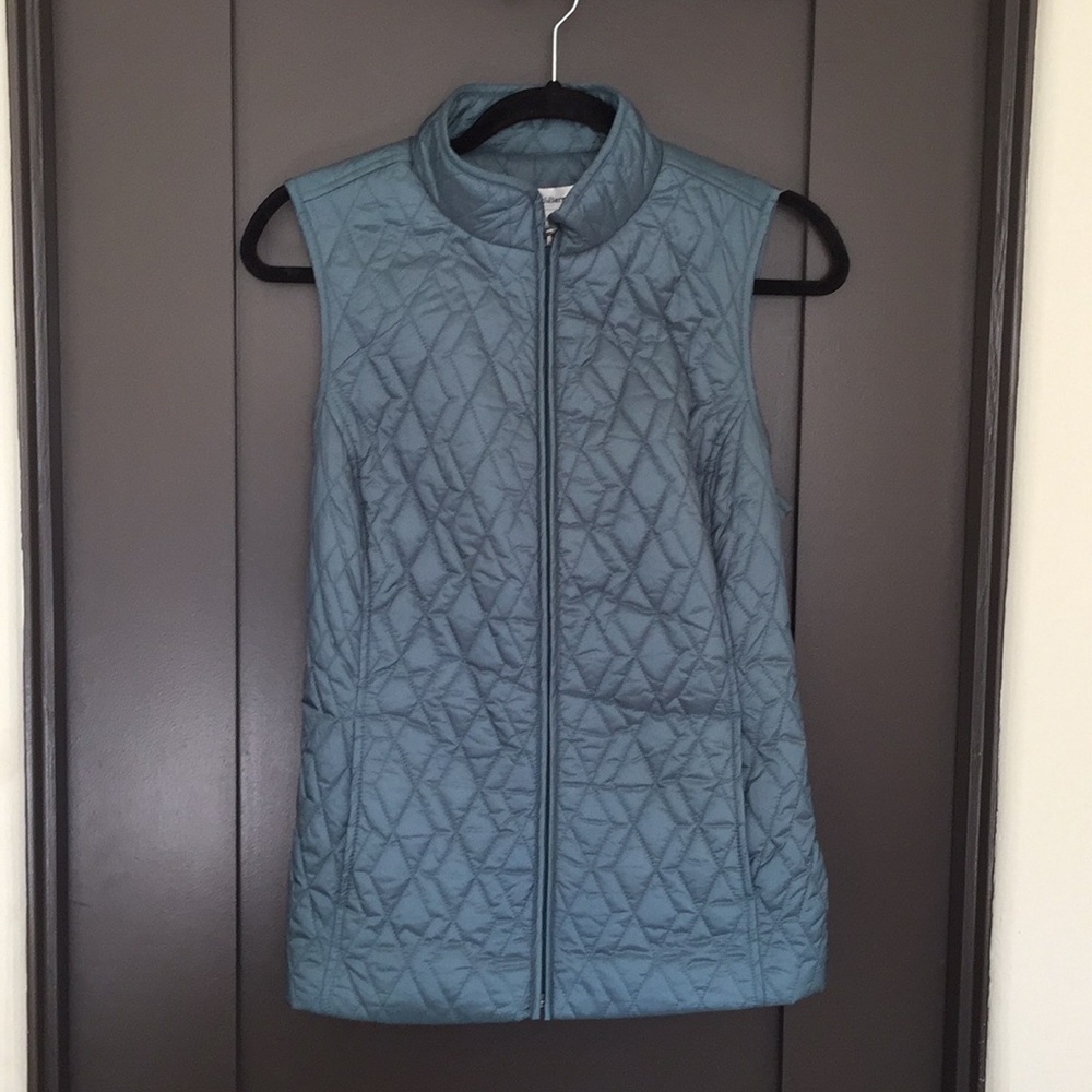 Blue thin quilt vest. Tags still on. Small.