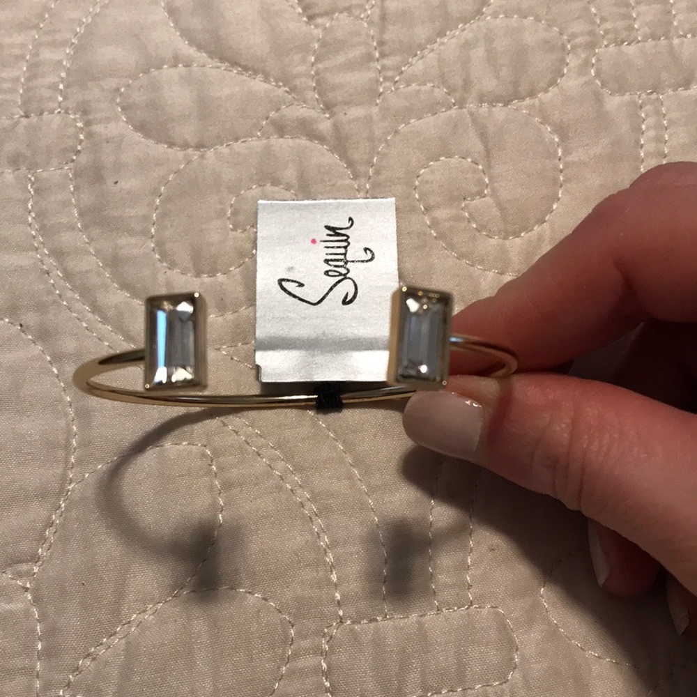 Sequin baguette crystal bangle