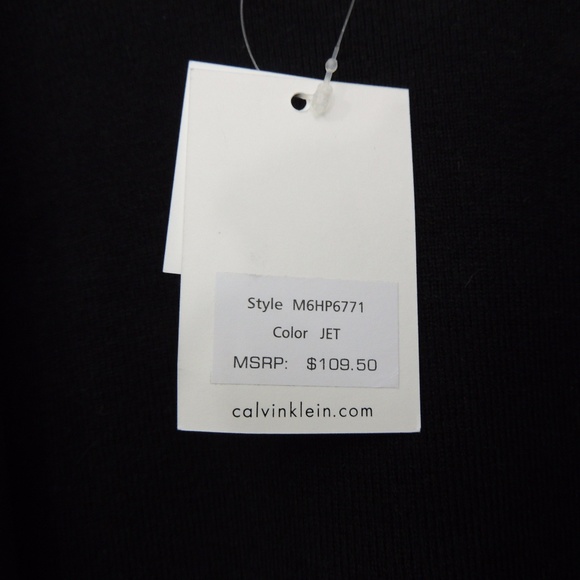 Calvin Klein Black Faux Suede Draped Vest M - Picture 7 of 7