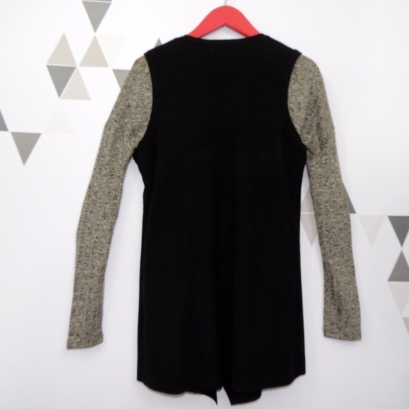 Calvin Klein Black Faux Suede Draped Vest M - Picture 6 of 7