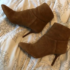 Audrey Brooke tan booties