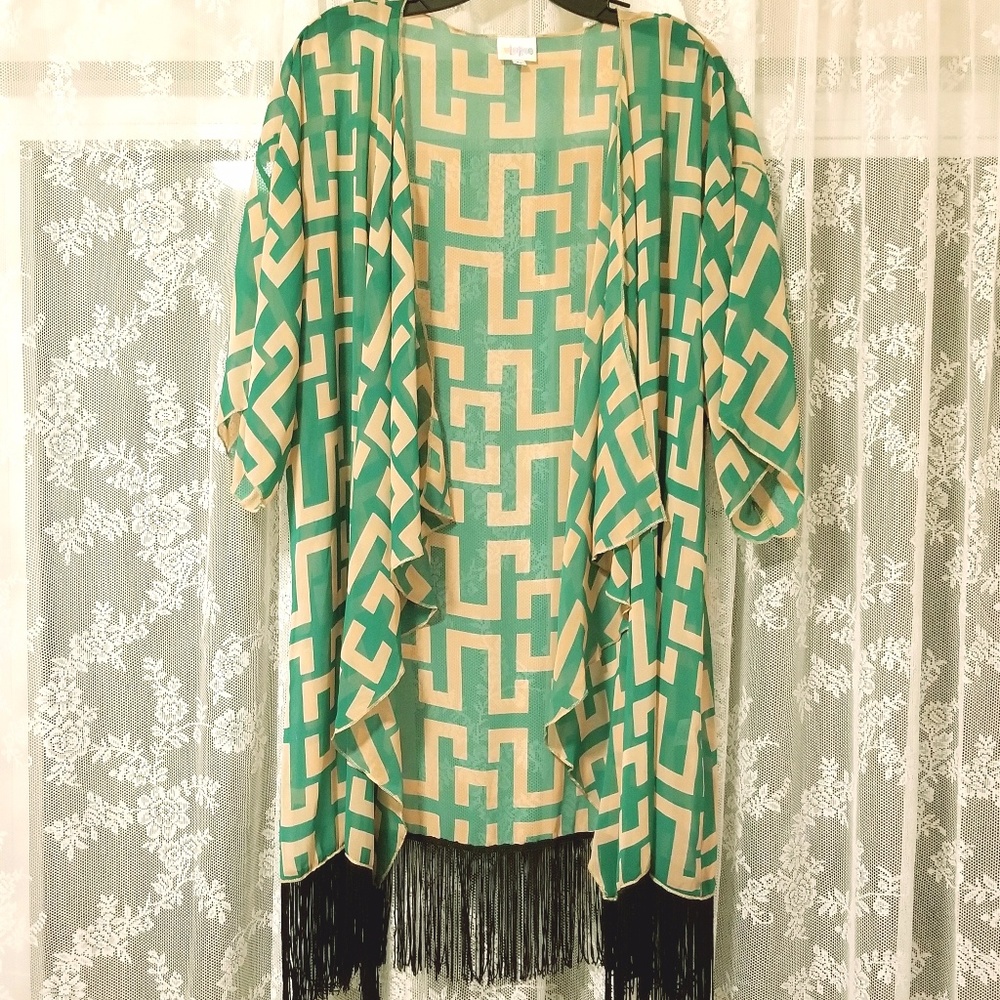 Lularoe Green Geometric Monroe L