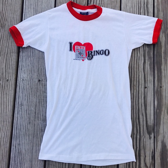 SOLD vintage 80s Bingo ringer novelty tee - Picture 2 of 4