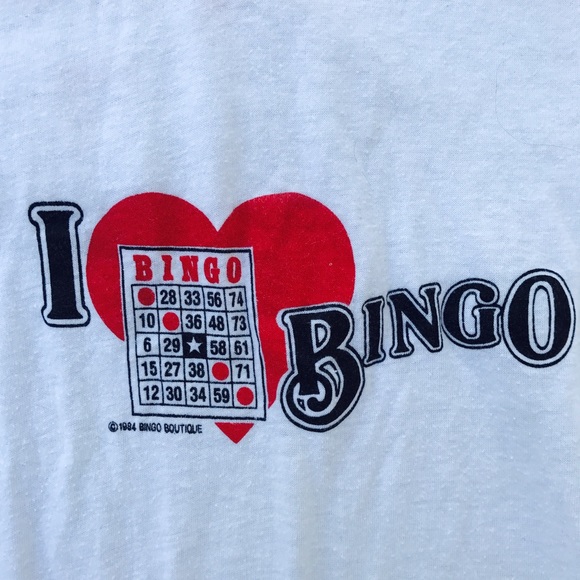 SOLD vintage 80s Bingo ringer novelty tee - Picture 3 of 4