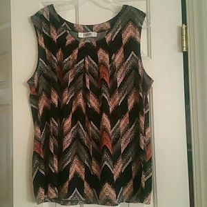 Shell - Pleated, Round Neck Sleeveless Top