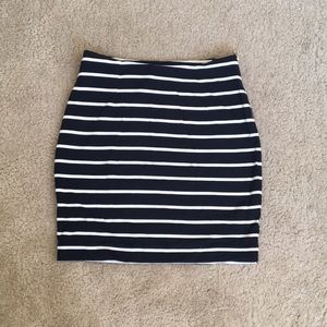Banana Republic Striped Side Zip Skirt