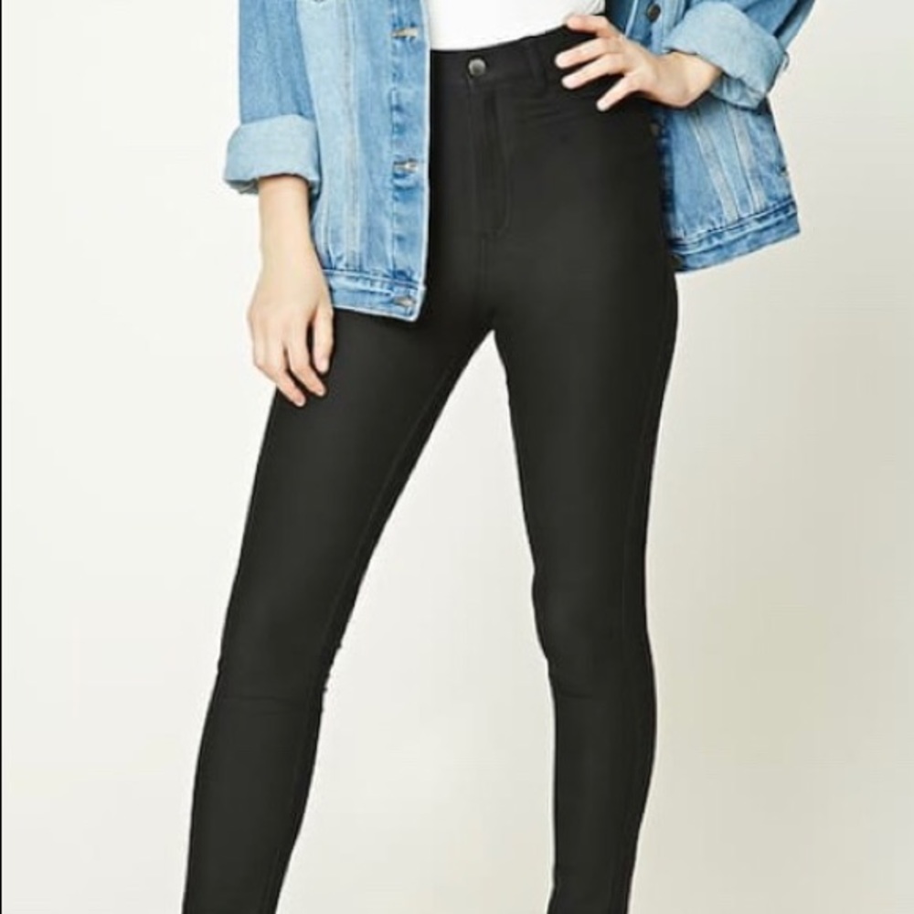Brand New! Forever 21 Black Stretch Knit Pants
