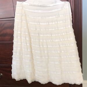 BCBG MAXAZARIA A-line layered lace skirt