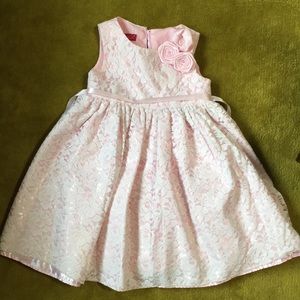 Pink flower girl dress