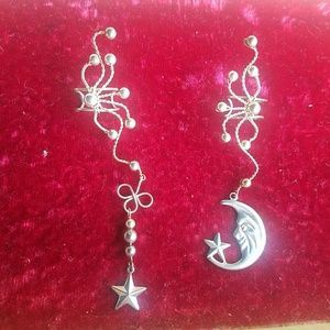Sun and Moon ear cuffs NWOT