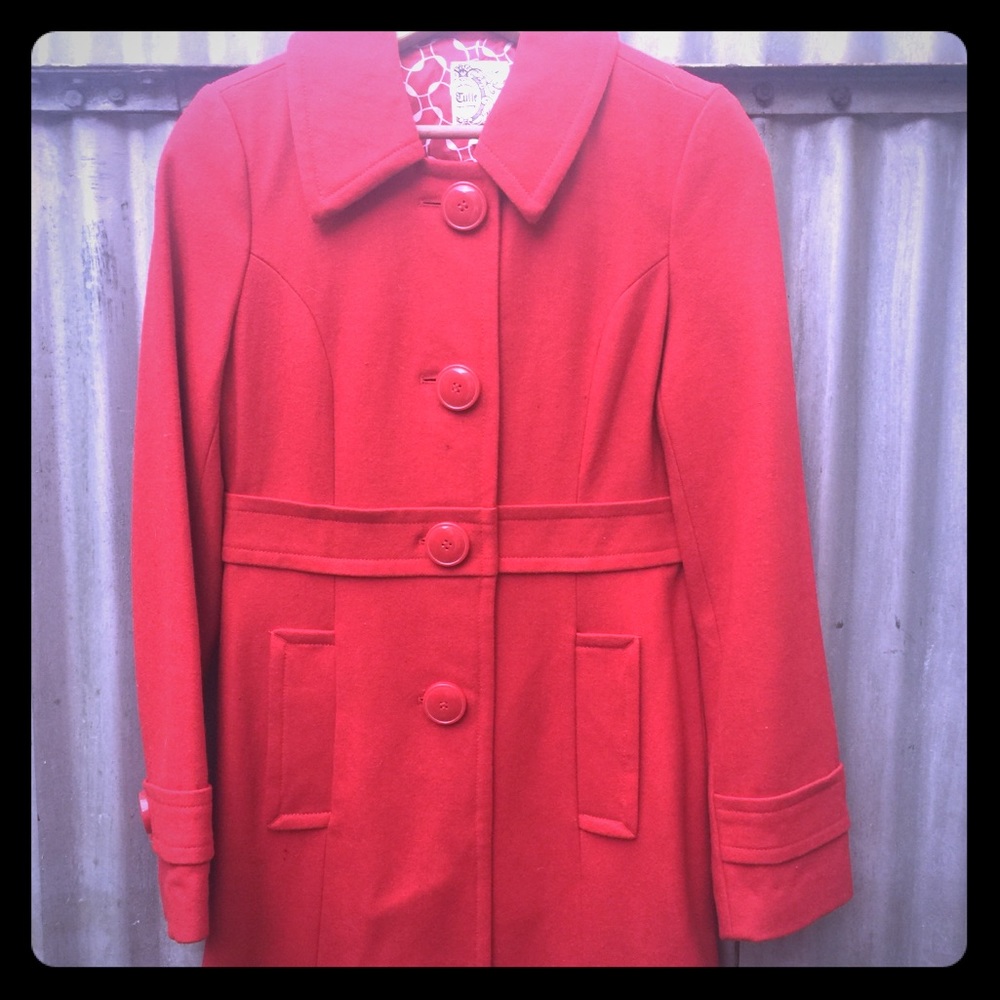 Red peacoat