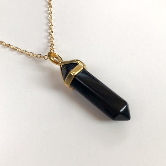Black Onyx Healing Crystal Necklace – Only 1 left! - Picture 3 of 4