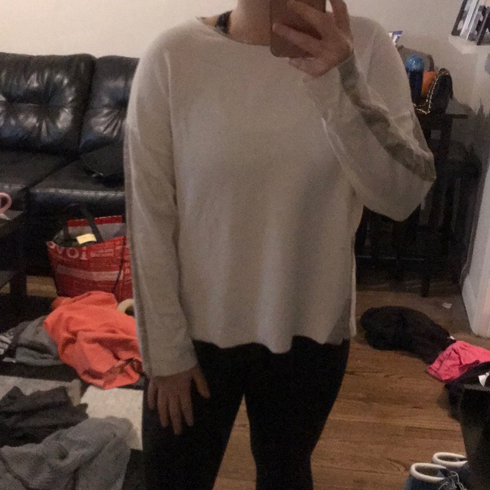 ZARA off white texture and beige light sweater