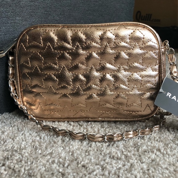 NWT Rampage Rose Gold Crossbody - Picture 5 of 7